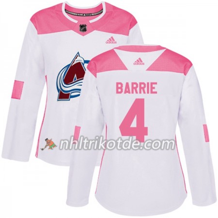 Colorado Avalanche Trikot Tyson Barrie 4 Adidas 2017-2018 Weiß Pink Fashion Authentic - Dame